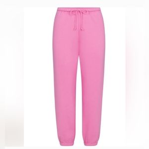 SKIMS Cotton Fleece Classic Joggers Sweat Lounge Pants Bubblegum Pink 26 28 4XL
